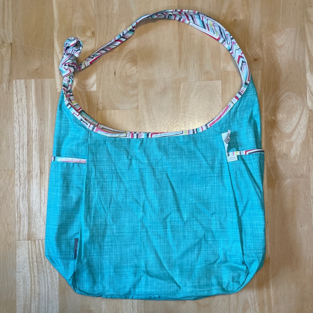 Thirty-one Retired Roundabout Party Punch Reversible Cotton Crossbody Hobo Bag - Picture 3 of 16